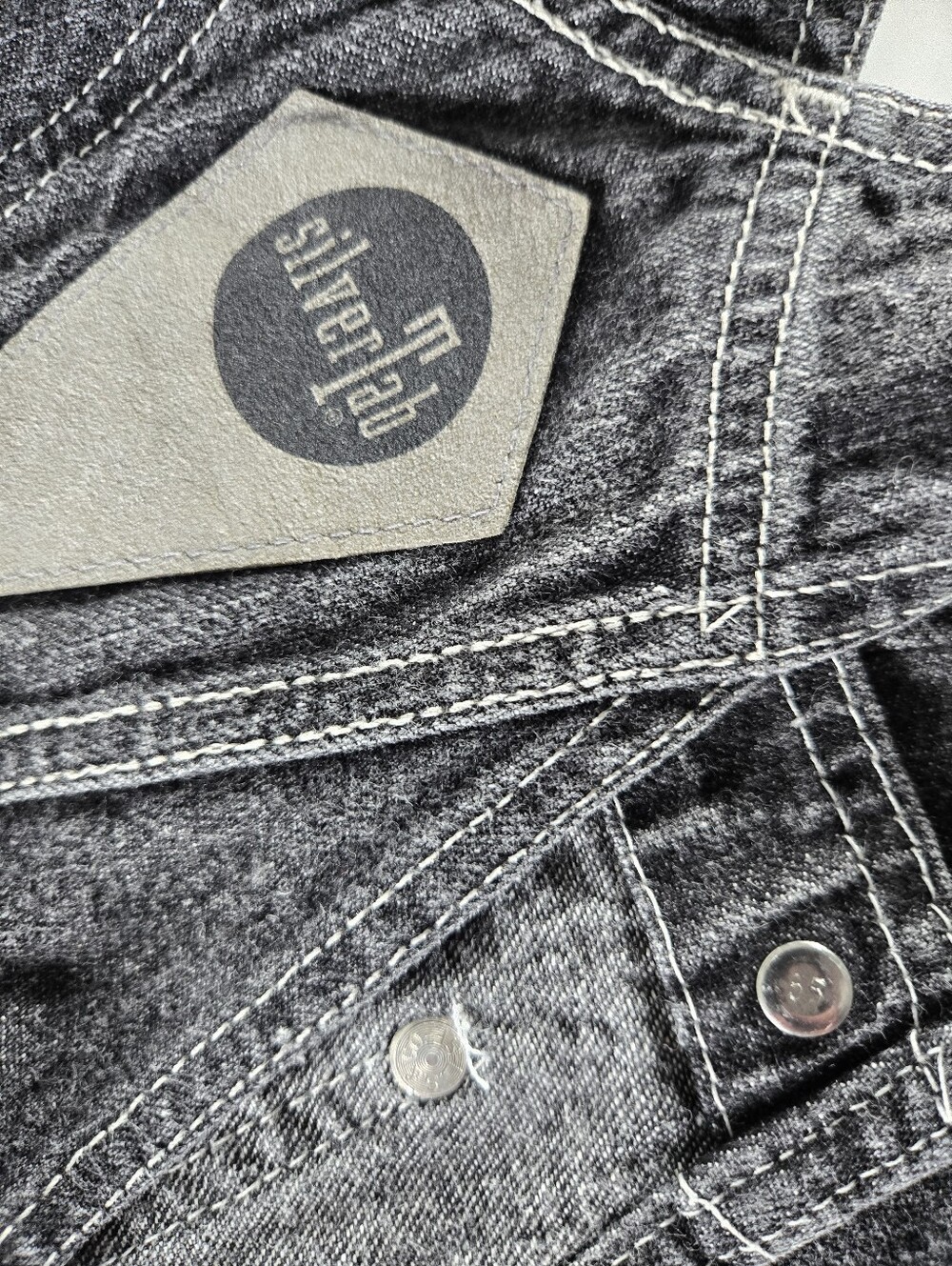 Vintage Made in Canada Levi's SilverTab Black Denim Overalls (Size M)